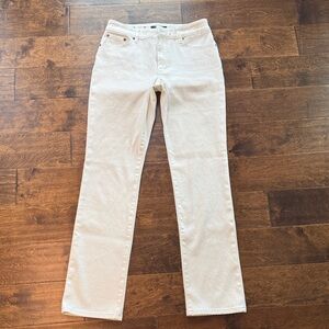 Ralph Lauren Women's Straight Leg Cream Jeans